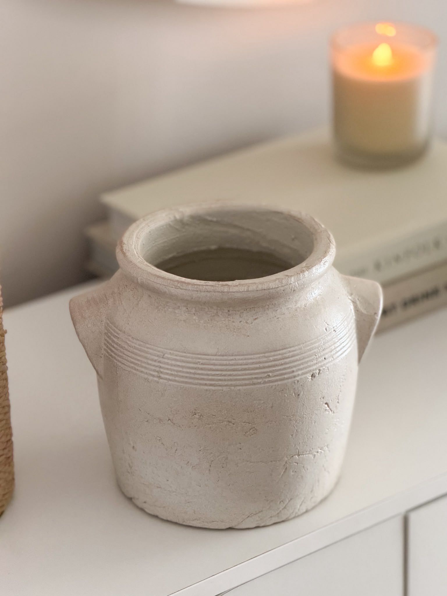 French vintage style artisan pot vase