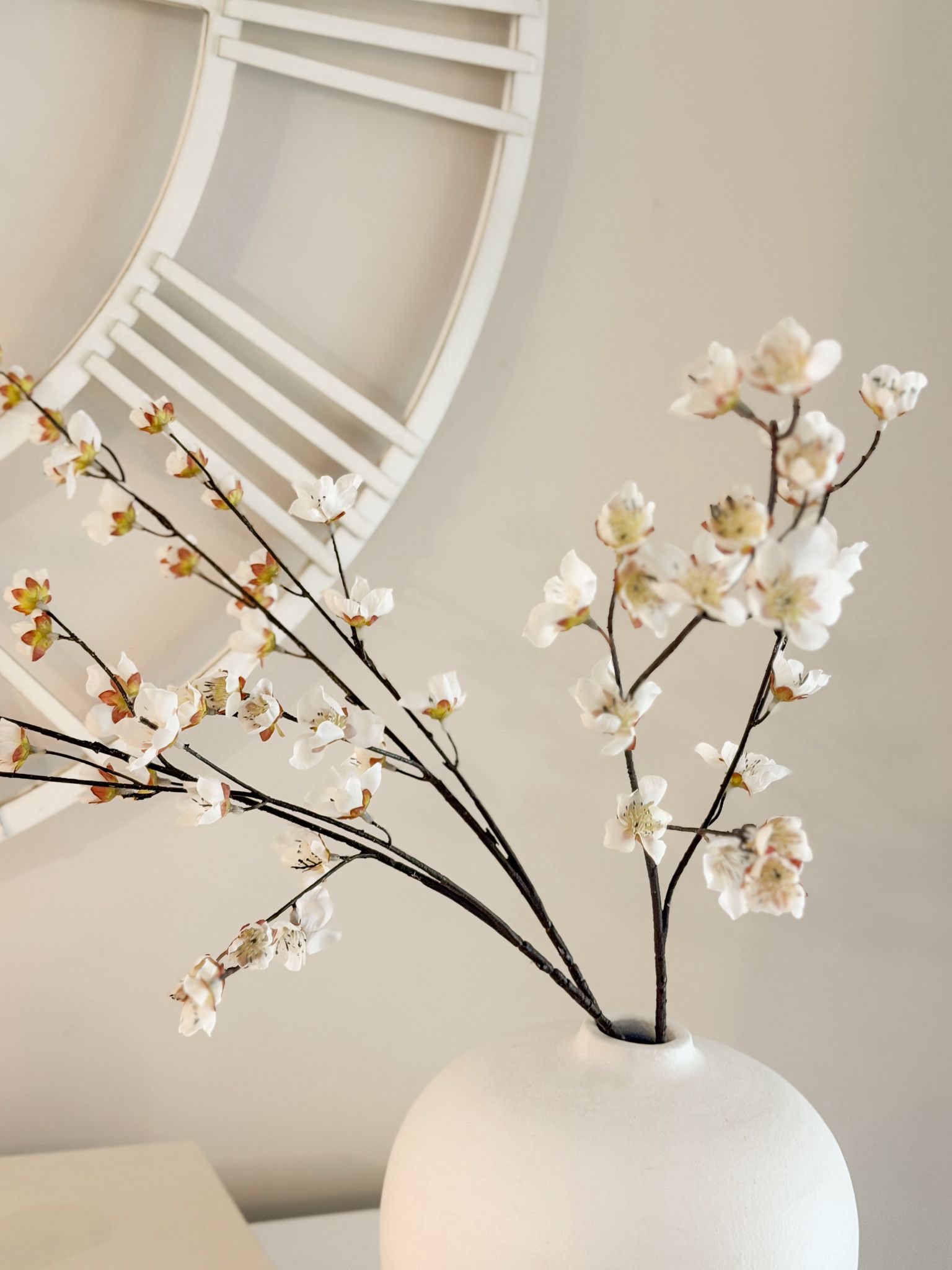 Faux cherry blossom stem