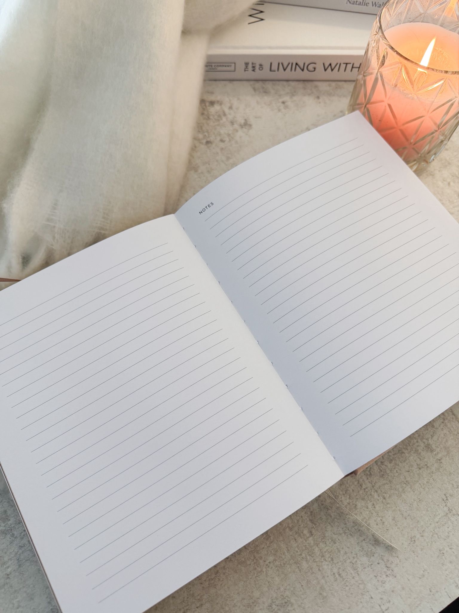 Deluxe self-care journal in beige