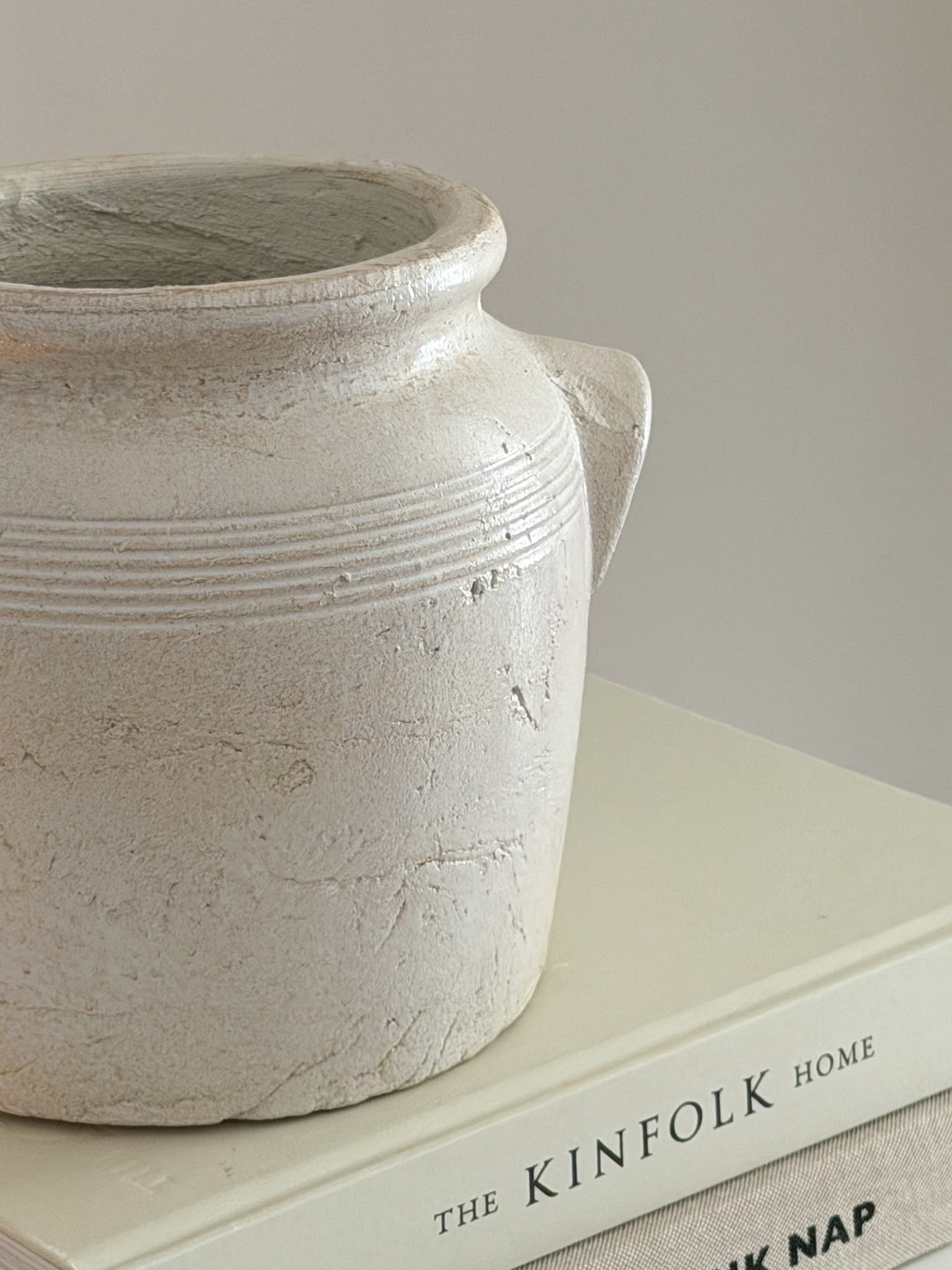 French vintage style artisan pot vase