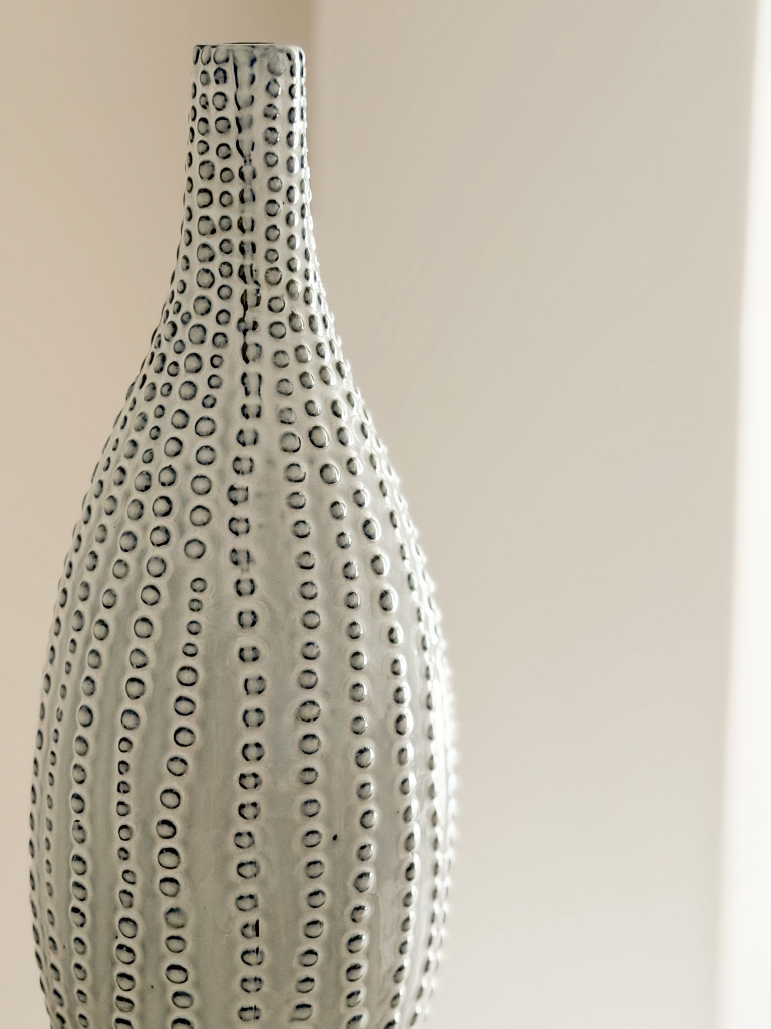 Ceramic beaded stoneware vase