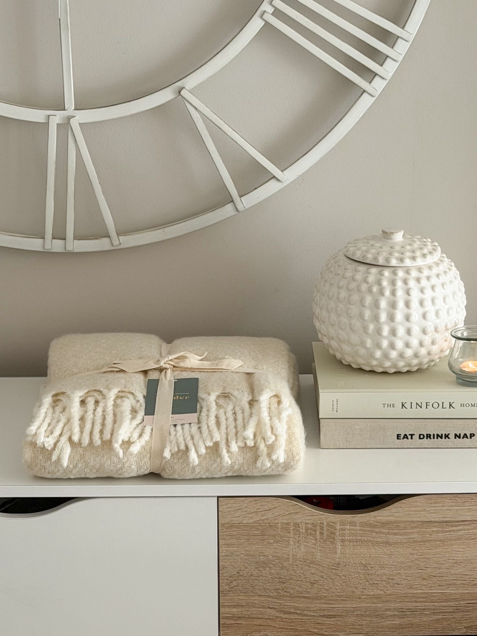 Softest woven tassel blanket/throw in ‘butter’