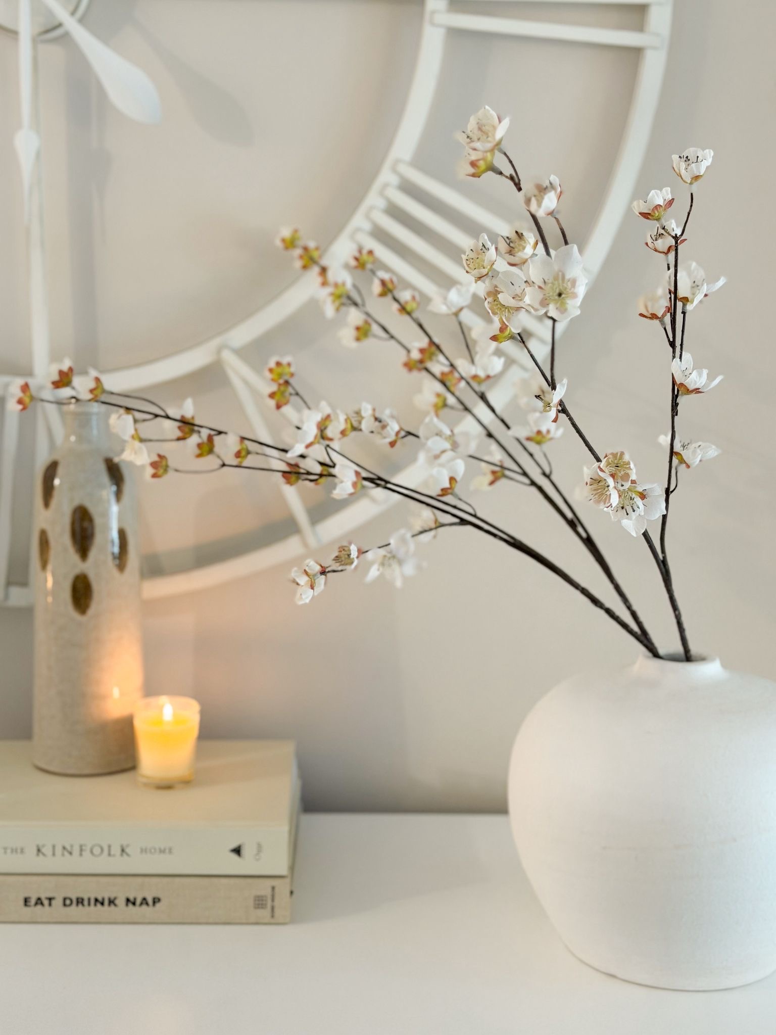 Faux cherry blossom stem