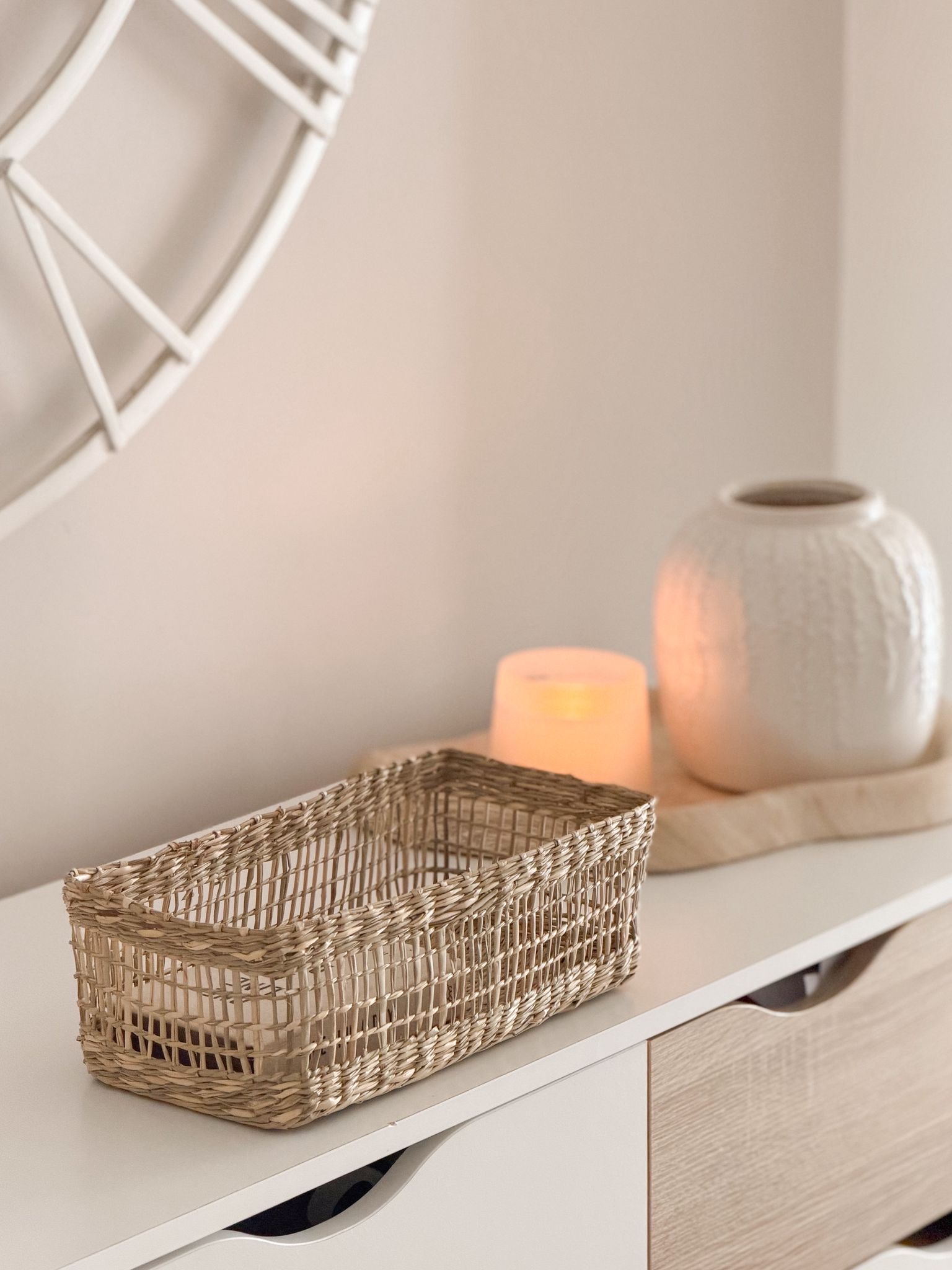 Seagrass storage basket