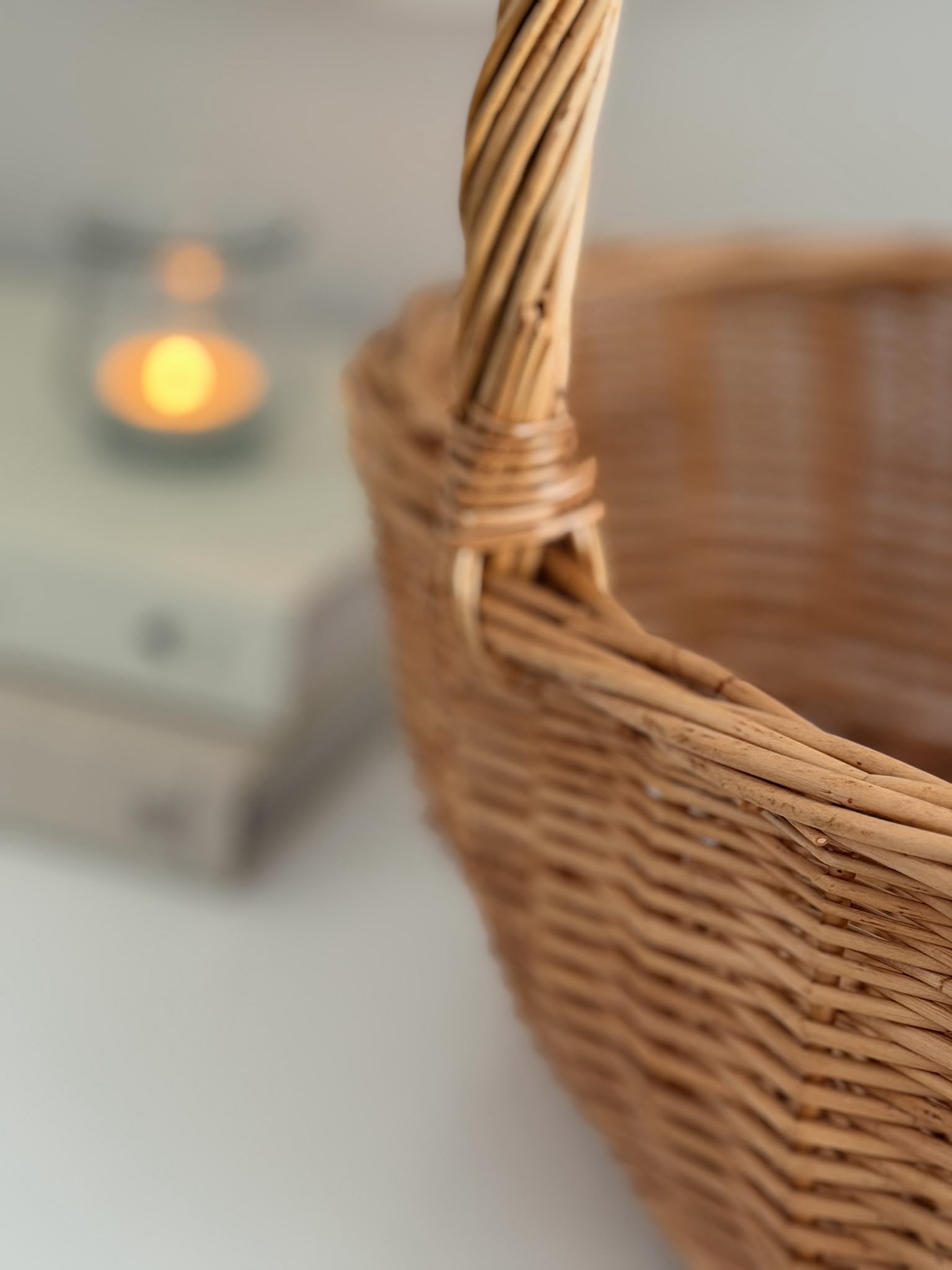 Wicker handled basket