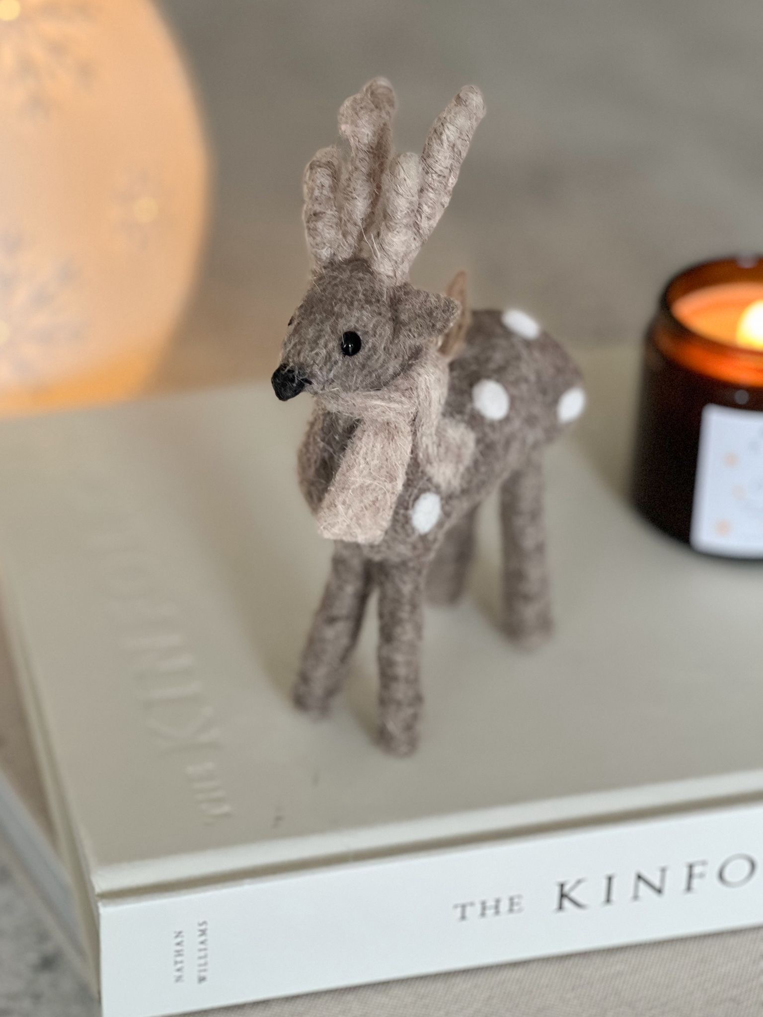 Adorable felt hanging reindeer with scarf