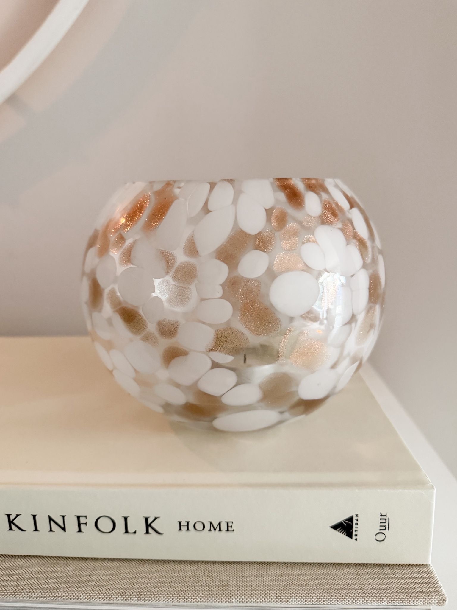 Decorative glass candle holder