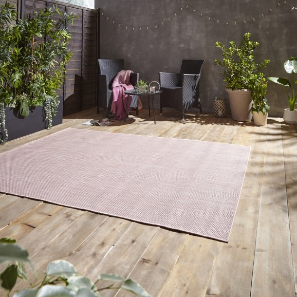 Looe outdoor rug – Rose – 3 sizes