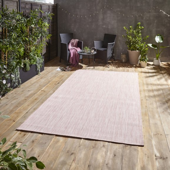 Looe outdoor rug – Rose – 3 sizes