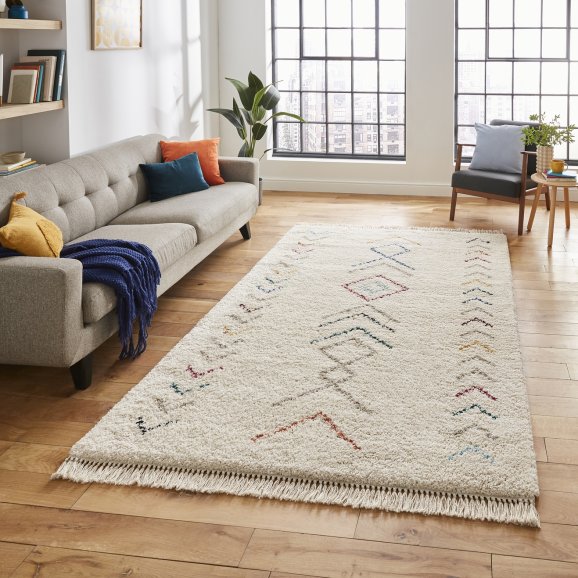 Boho arrow pattern multi coloured rug – 3 sizes