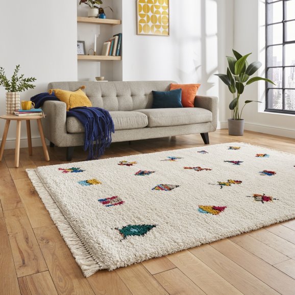 Boho symbol multi coloured rug – 3 sizes