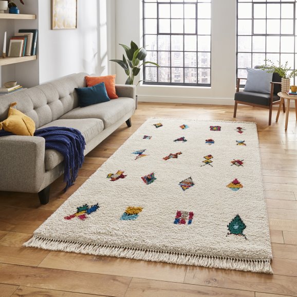 Boho symbol multi coloured rug – 3 sizes