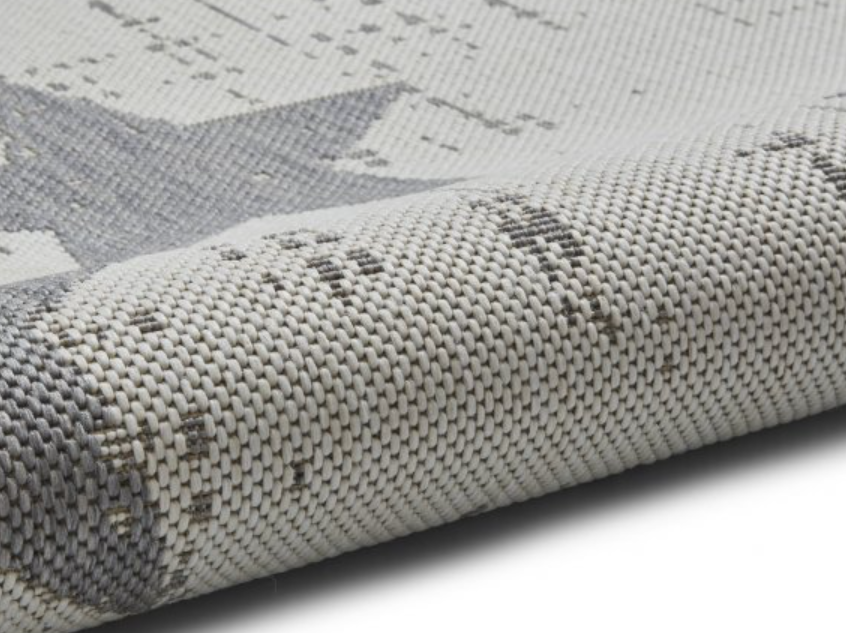 Falmouth Star outdoor rug – Cream & Grey – 3 sizes