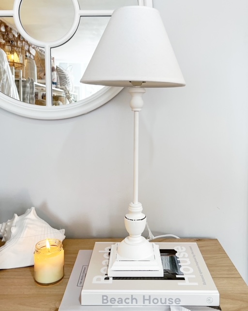 Classic tall slim white lamp