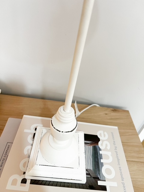 Classic tall slim white lamp
