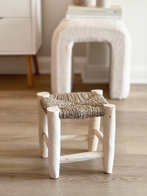 Adorable small rustic woven stool