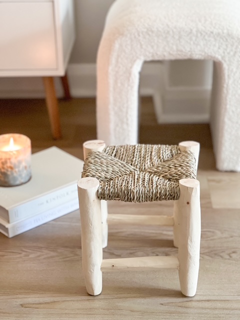 Adorable small rustic woven stool