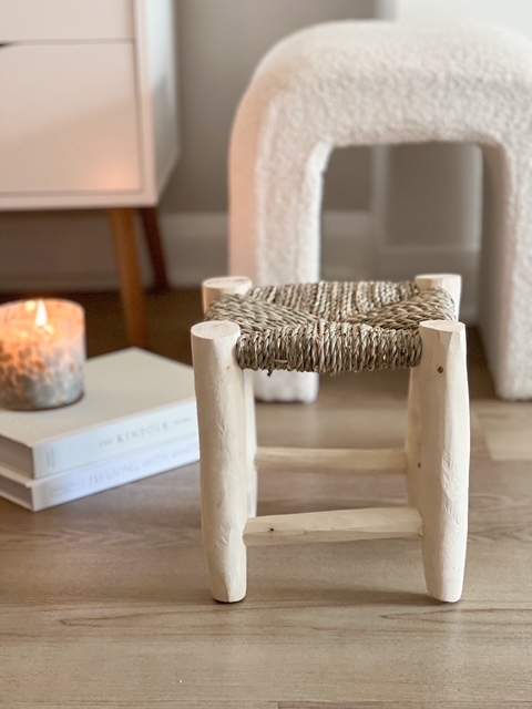 Adorable small rustic woven stool