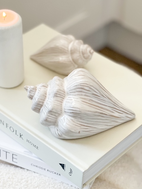 Large ceramic decorative shell