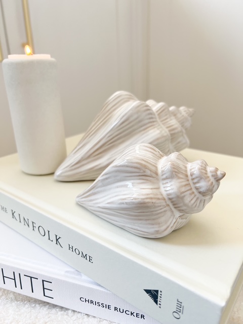 Medium ceramic decorative shell