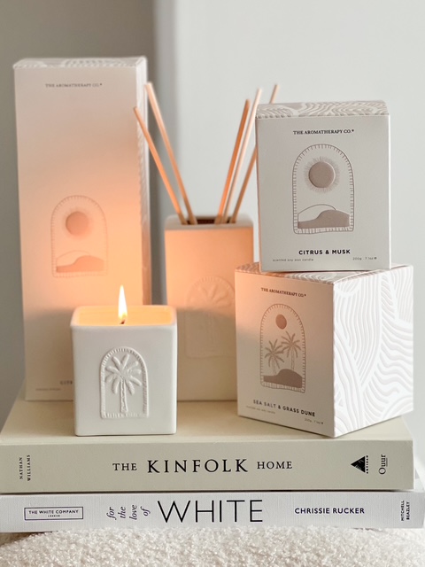 Boxed palm tree ceramic diffuser – Citrus & Musk