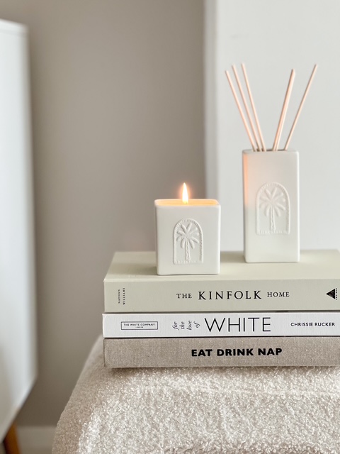 Boxed palm tree ceramic diffuser – Citrus & Musk