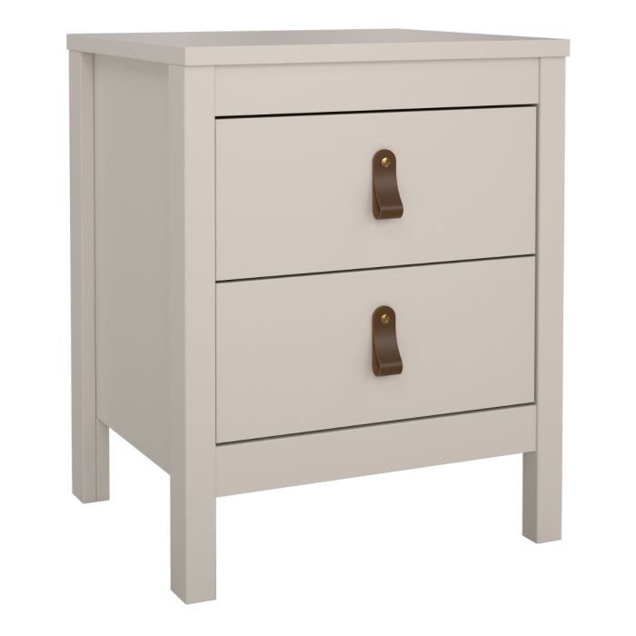 Loft two drawer bedside table in Cashmere