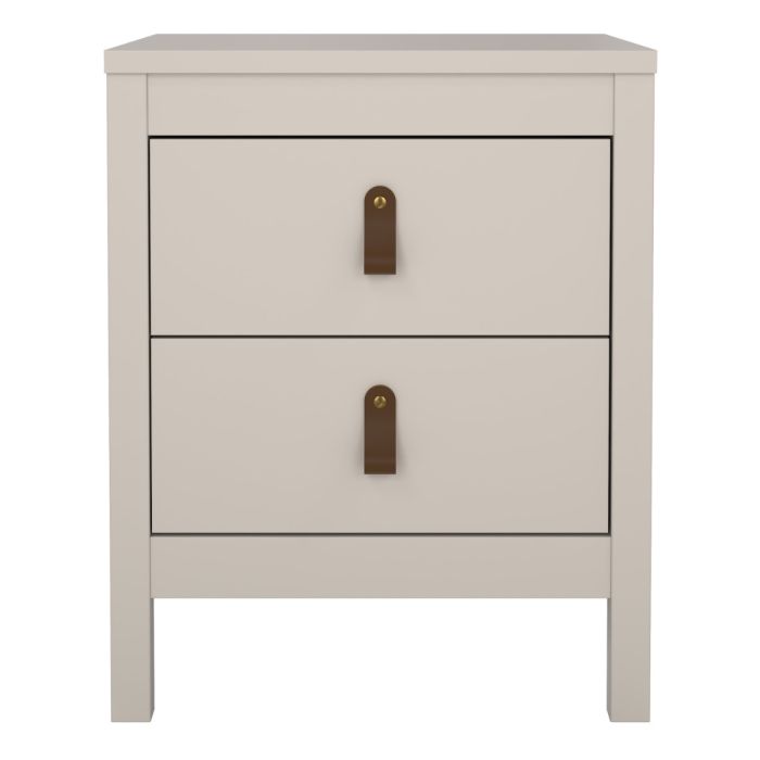 Loft two drawer bedside table in Cashmere