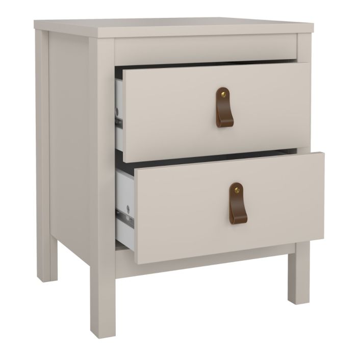Loft two drawer bedside table in Cashmere