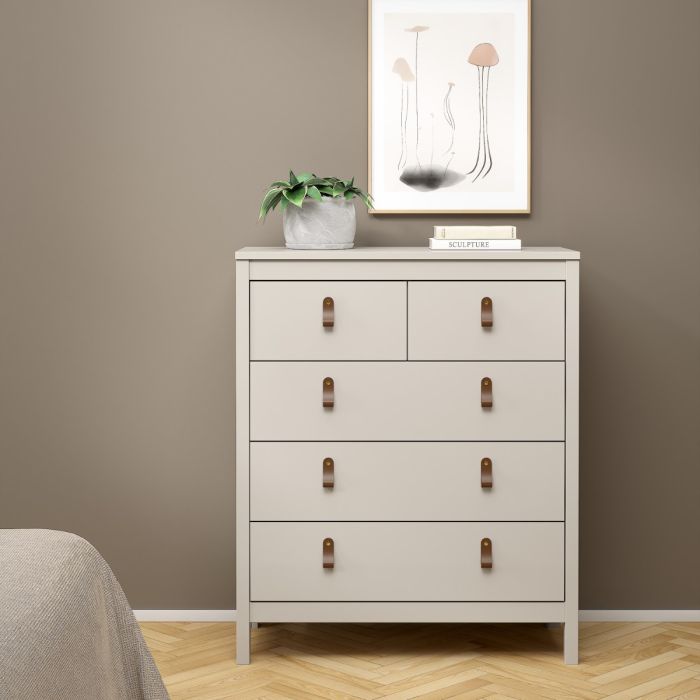 Loft five drawer chest in Cashmere