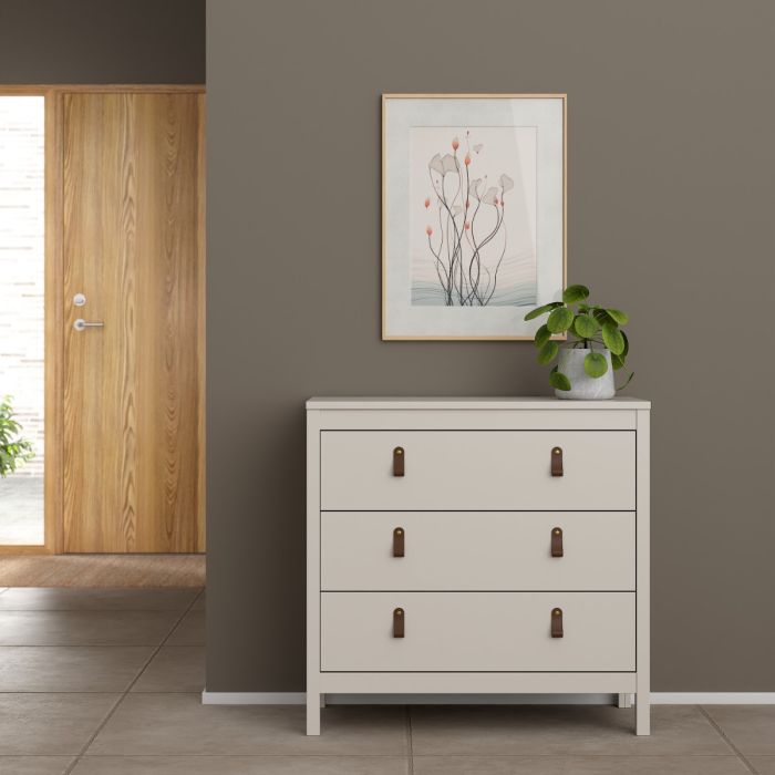 Loft Three drawer chest in Cashmere
