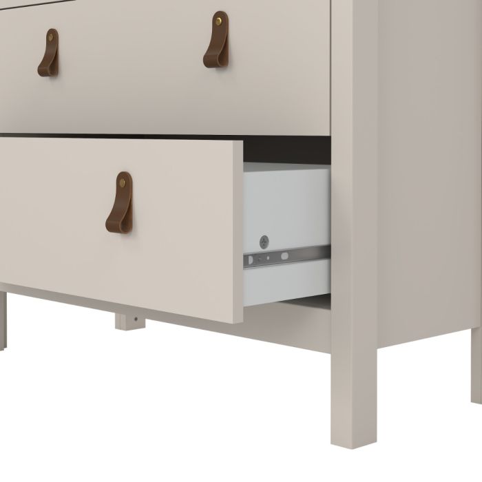Loft display cabinet with two glass doors and three drawers -Cashmere