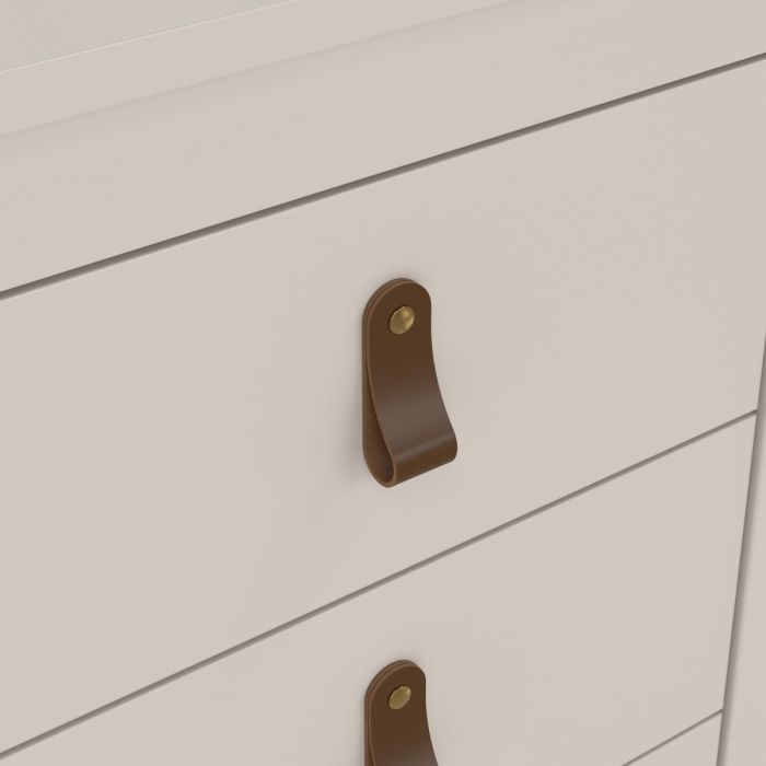 Loft three drawer bedside table in Cashmere