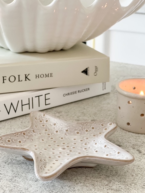 Ceramic decorative star fish dish