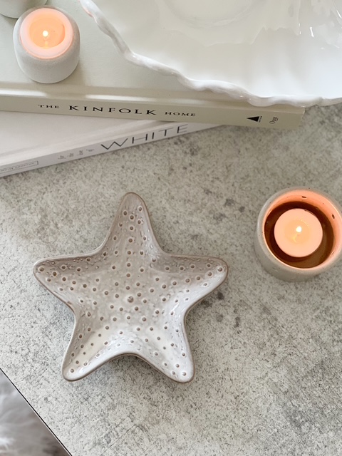 Ceramic decorative star fish dish