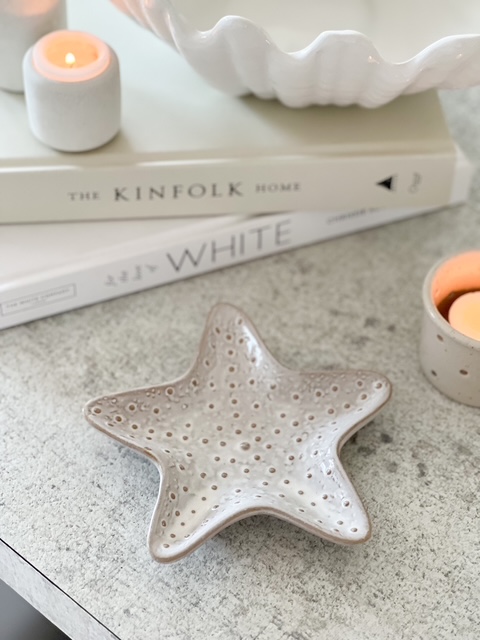 Ceramic decorative star fish dish