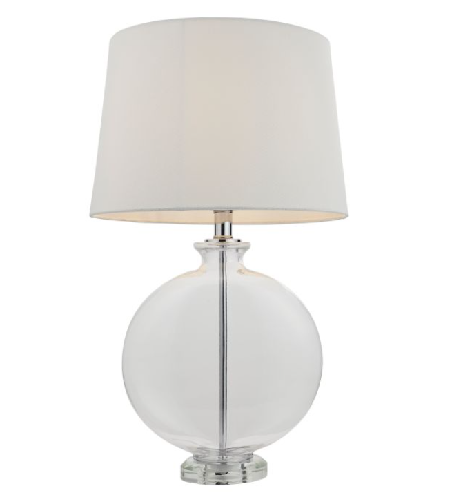Clear glass statement lamp