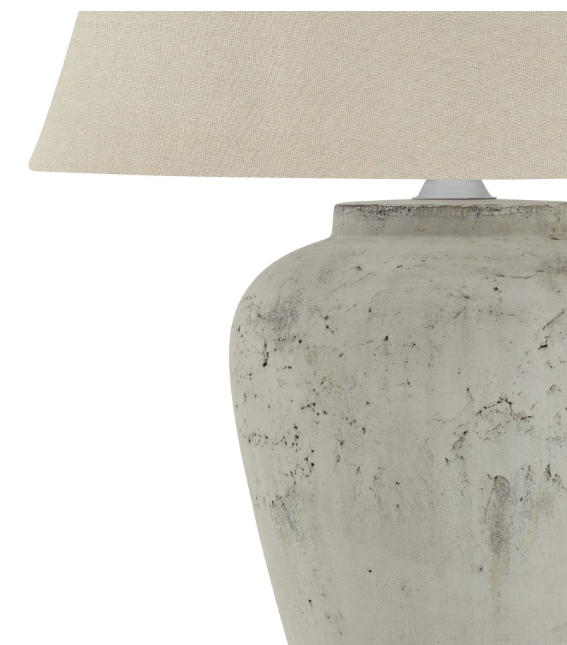 Darcy Antique White Table Lamp With Linen Shade