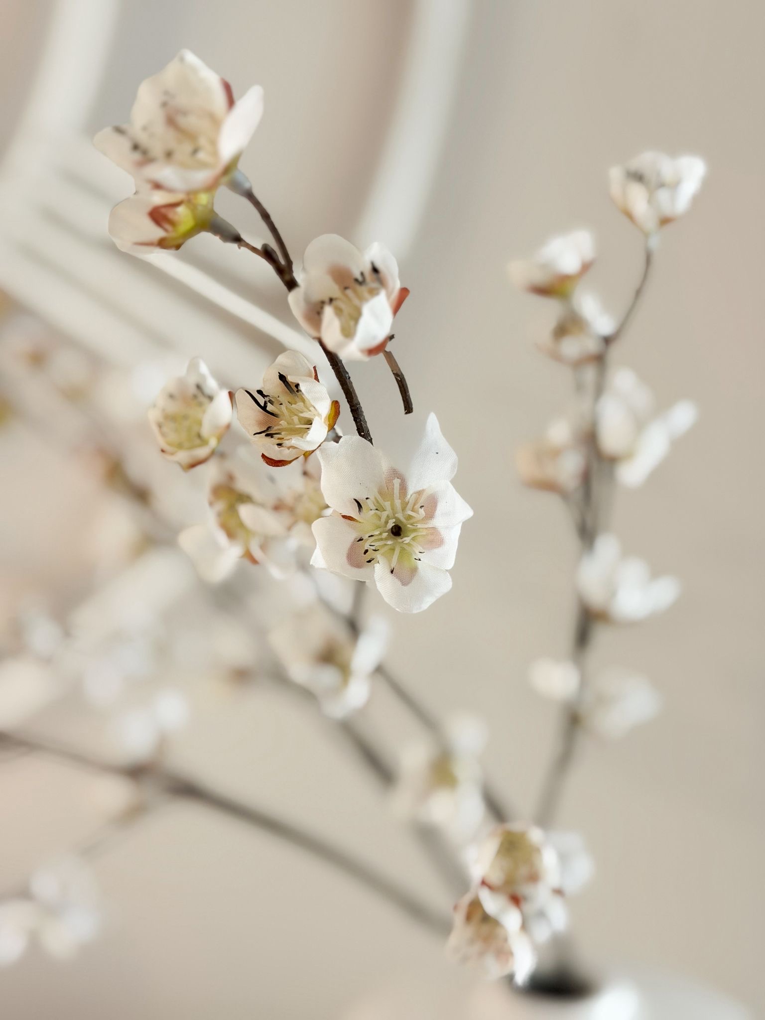 Faux cherry blossom stem