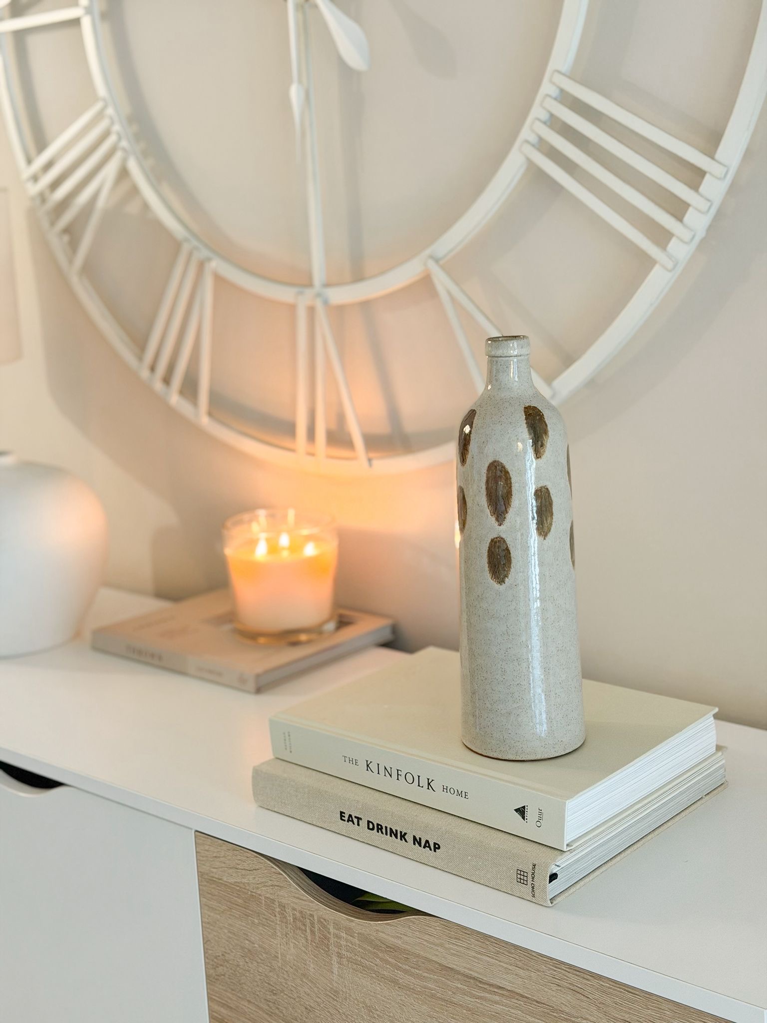 Ceramic terracotta glazed spot vase