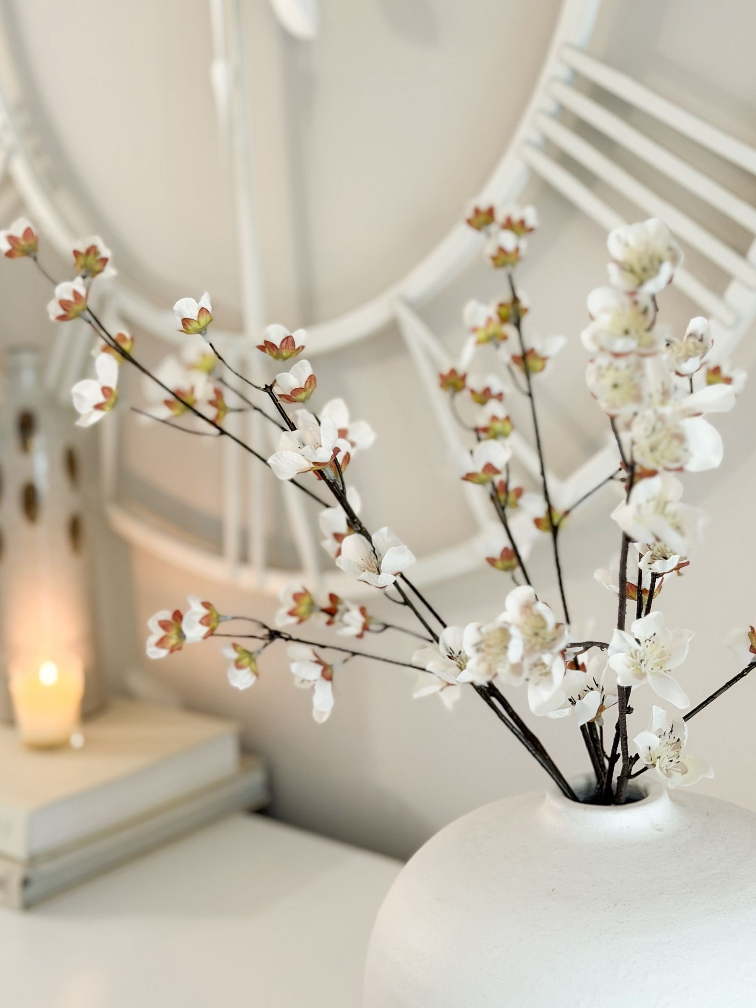 Faux cherry blossom stem