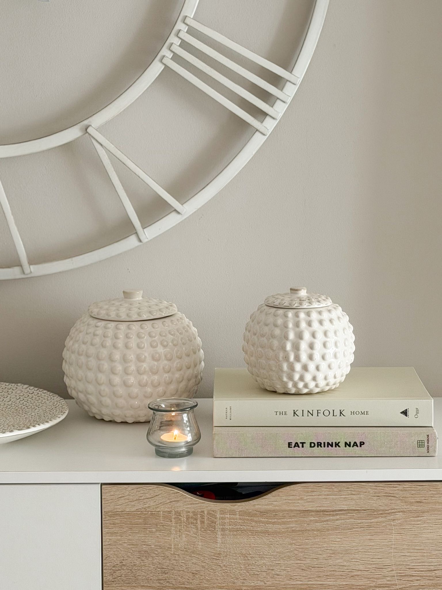 Quality beaded ceramic lidded jar